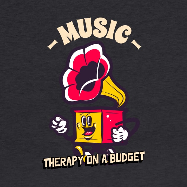 Music- Therapy on a Budget Funny by DC Bell Design